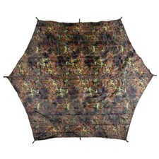 Hexagon Tarp Tarpaulin Camping Outdoor Bushcraft Awning 340x310 M BW Flecktarn Camo