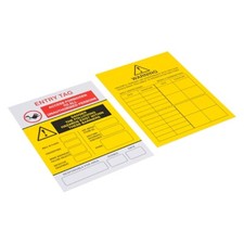 Confined Space Entry Tag Type