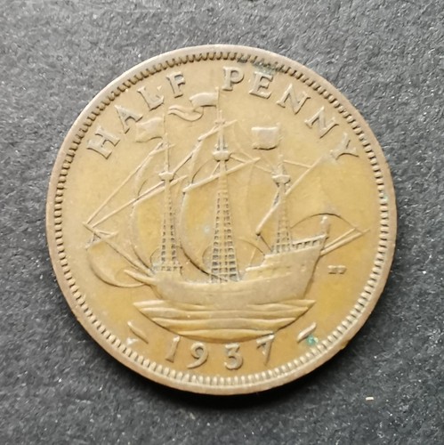 1937 half penny - gb, half-penny.