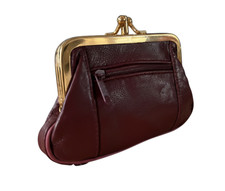 Soft Leather Coin Purse Clip