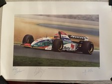 Eddie Irvine And Gary Anderson Signed Jordan Limited Edition Print
