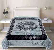 Mink Throw Doube King Greek Border Faux Fur Sofa Bed Cover Winter Warm Blanket