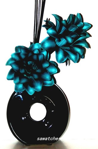Artificial flowers teal - artificial, silk