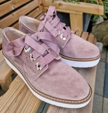 ZARA Ladies Velour Loafers, Oxford style Faux Suede Shoes, Trainers, footwear