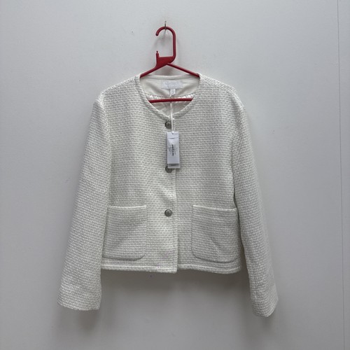 Linton white sparkly - white, tweed