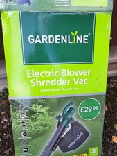 Gardenline Electric Leaf Blower Shredder Vac 2500w 10m Cable With Collection Bag