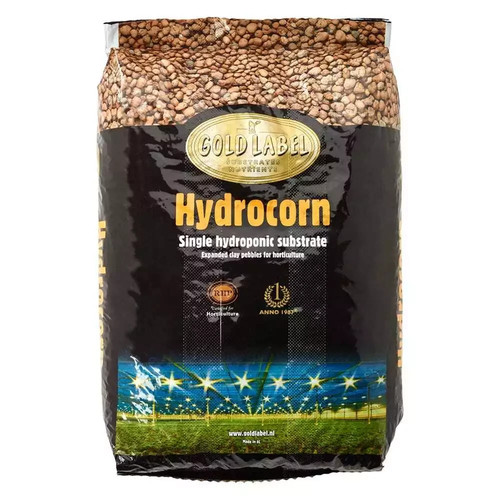 Gold label hydrocorn clay - label,