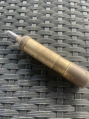 Vintage brass grease gun - vintage,