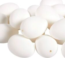 10 PCS 6CM White Plastic Eggs Paintable Easter Eggs Fake Eggs for Crafts Easter