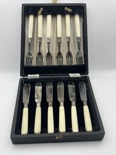 VINTAGE Silver Plate Faux Bone