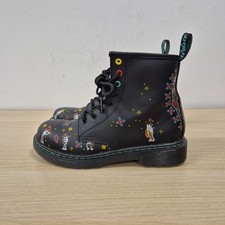 Dr Martens Skelly Halloween Day Death Skull Zip Ankle Boots Size kids Uk 1.5