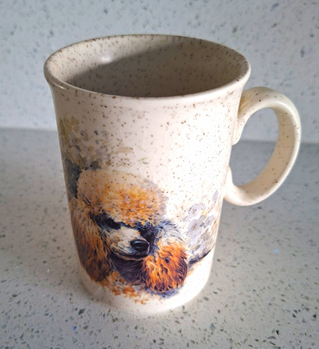 Coffee mug speckled - speckled, cream