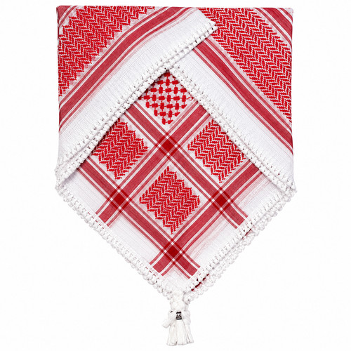 Jordanian red white shemagh - jordanian,