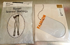 New 2 Pairs Vintage Seamed Stockings Black Kunert Small Superdrug Light Grey 4-7