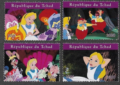 Alice wonderland stamps - in,