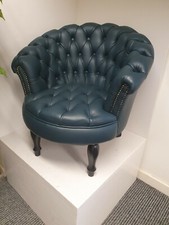 Bespoke Lounge chair finished in real leather Chesterfield designTop Quality!