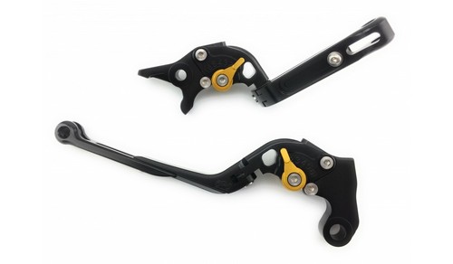Black gold flip levers pair - gold,