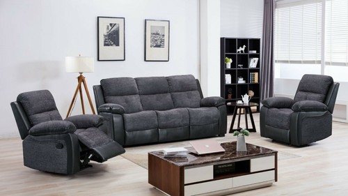 Fabric half leather sofa 1 - /,