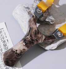 Slingshot Alloy Catapult Camo Slingbow Flat Rubber Band Hunting Archery Shoot