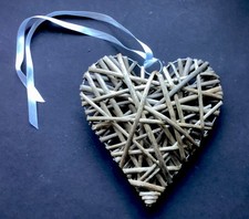 Wicker heart wall hanging - wicker,