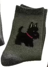 Pair of BLACK SCOTTY Dog Soft