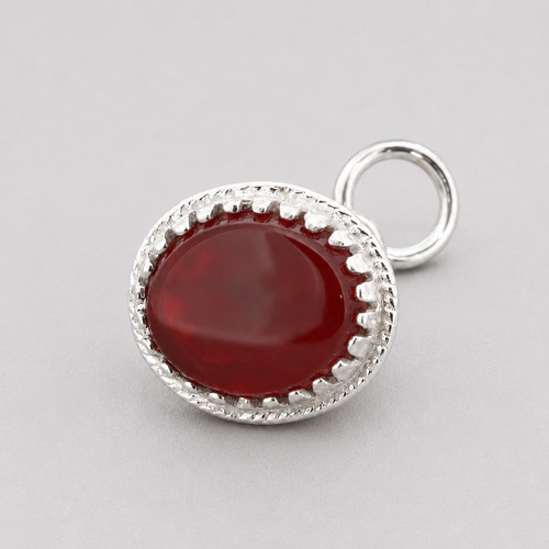 Sterling silver cornelian - &,