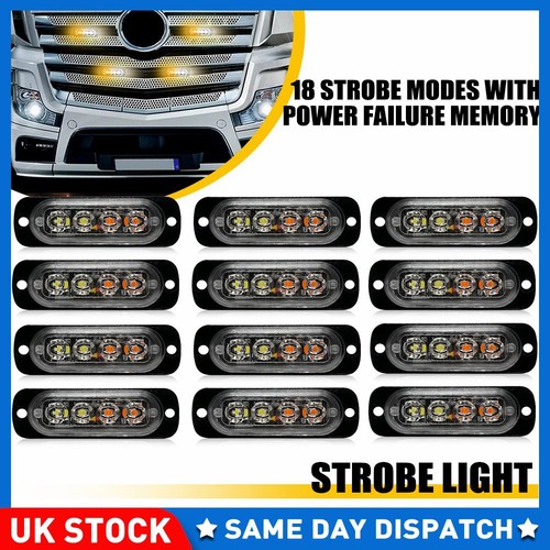 12x 4led amber - 12x, white