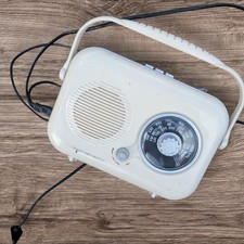 Sainsbury’s FM/AM/LW Analogue Portable Radio Retro Cream Tested Works Vintage 