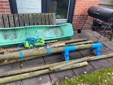 tp double wooden swing and