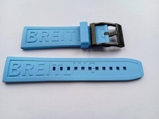 BREITLING 22MM ICE BLUE  RUBBER PRO DRIVERS STRAP  183SS BRAND NEW 100% GENUINE
