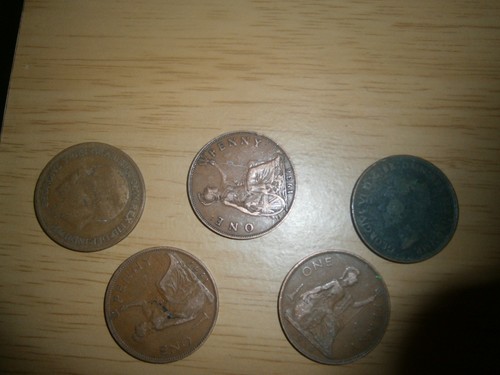 Various old one penny - x,