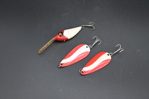 Vintage fish hook lures red - lures,