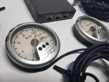 JDM Blitz Racing Stepping meter gauge set x2, oil and water + fittings GTR RX7