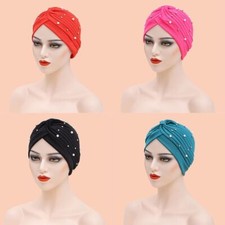 Hijab Caps Solid Folds Muslim