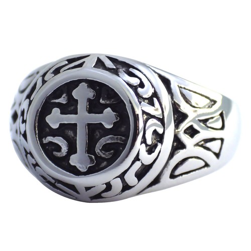 Mens cross knights signet - knights,