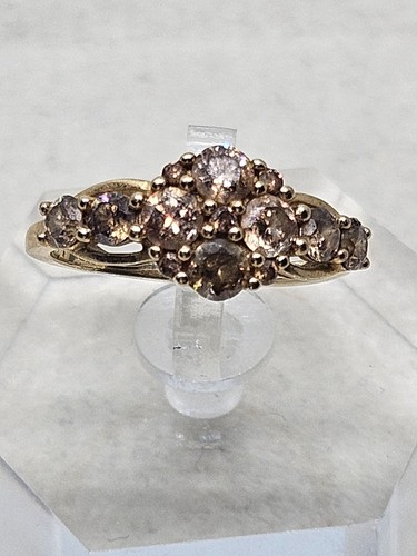 Champagne diamond ring - champagne, 9k