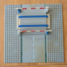 Vintage Lego Road Plate with Train Level Crossing and Track - No reserve