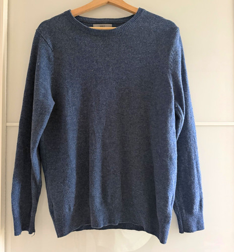 Men lambswool knit crew - lambswool,