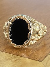 Gents Classic 9ct  Gold & Onyx