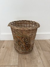Rustic wicker waste - rustic, bin