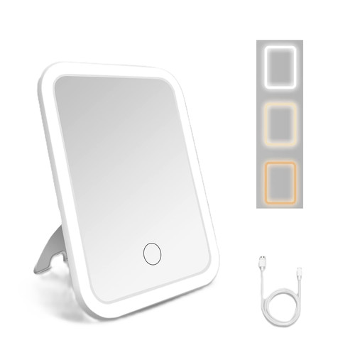 Led makeup portable mirror - portable,