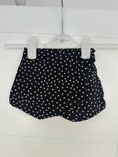 Girls Baby K By Myleene Klass Black Polka Dot Skort Age 9-12 Months VGC