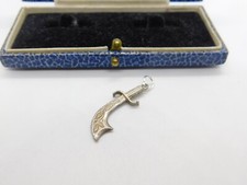 Sterling Silver Eastern Style Scimitar Charm Pendant Vintage c1970
