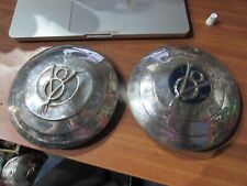 VINTAGE V8 FORD CHEVY WHEEL HUB CAPS 1930'S 1940'S MAN CAVE MEMORABILIA