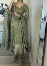 New Designer Heavy Simar Georgette Gown Bottom And Dupatta For Wedding