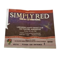 Simply Red Concert Ticket Stub
