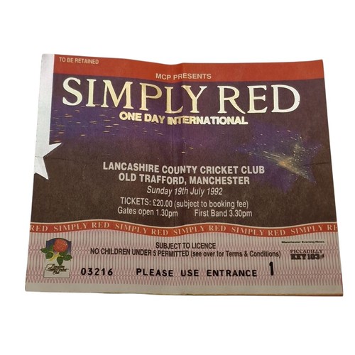 Simply red concert ticket - red,