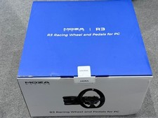 Moza R3 PC ONLY Sim Racing Bundle: Wheel base, Wheel, Pedals, Desk clamp