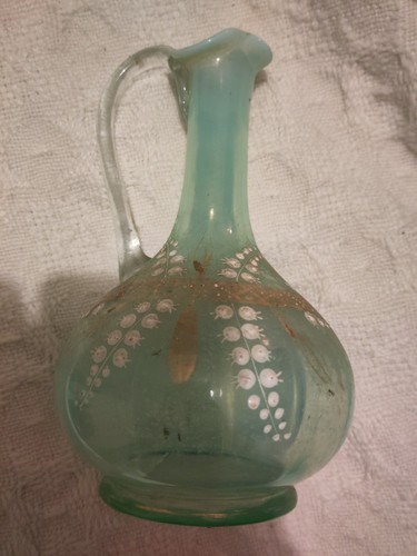 Blue enameled bohemian ewers - blue,