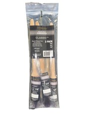 3 Piece Arroworthy Classic Oval Round Chisel Sash Paint Brush Box Set 16, 19, 22